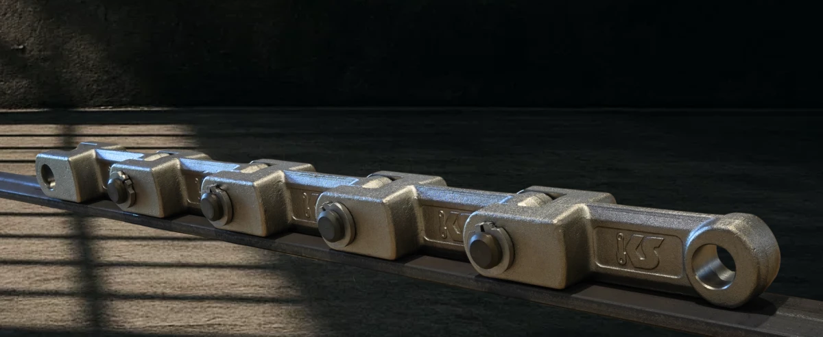 kette auf gleitleiste