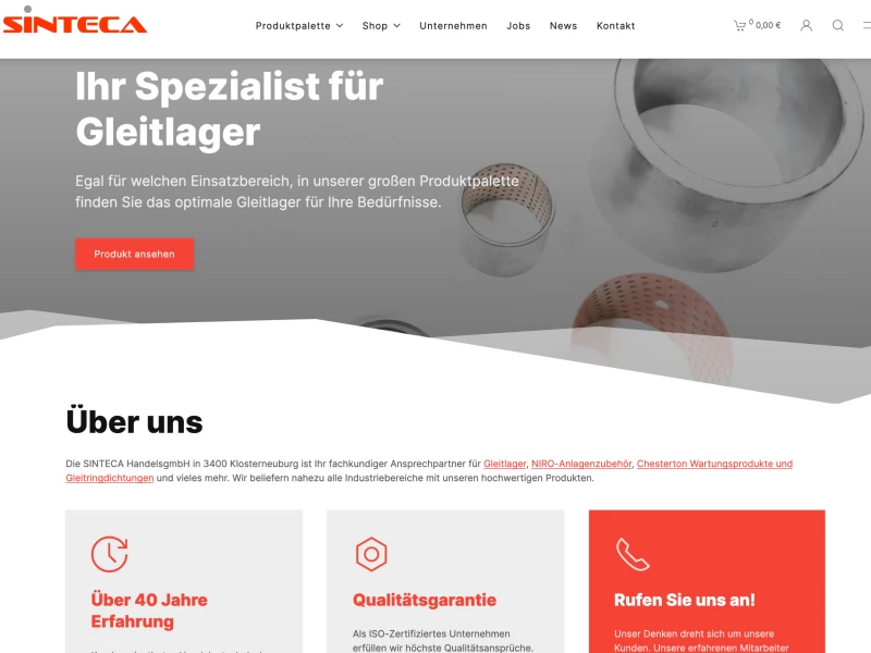 sinteca.at - Neue Homepage