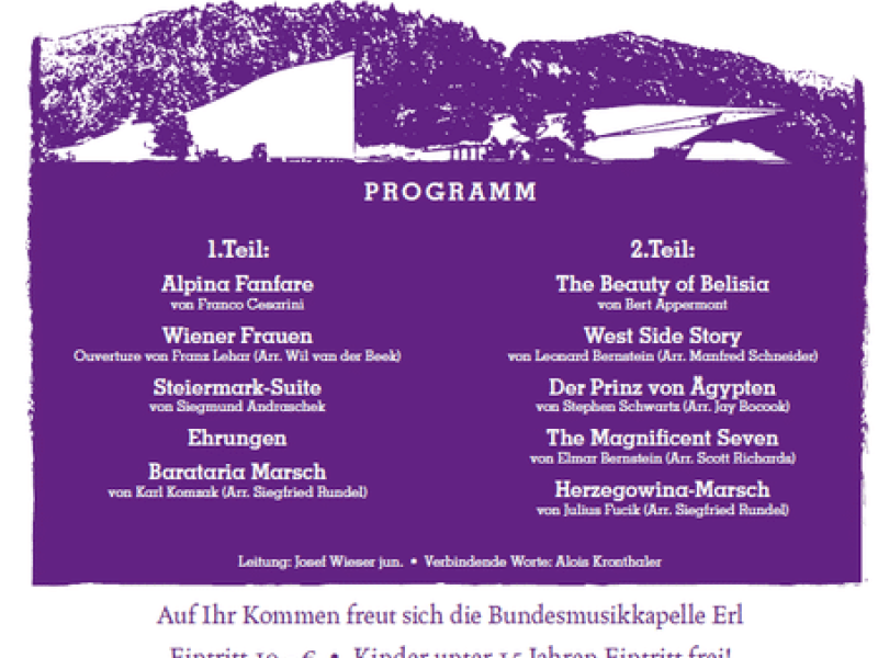 Sponsoring Jahreskonzert BMK Erl