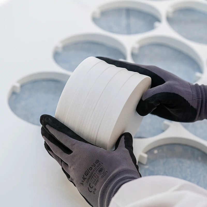 Erdalkalisilikatwolle (AES)-qualitaet-kontrolle