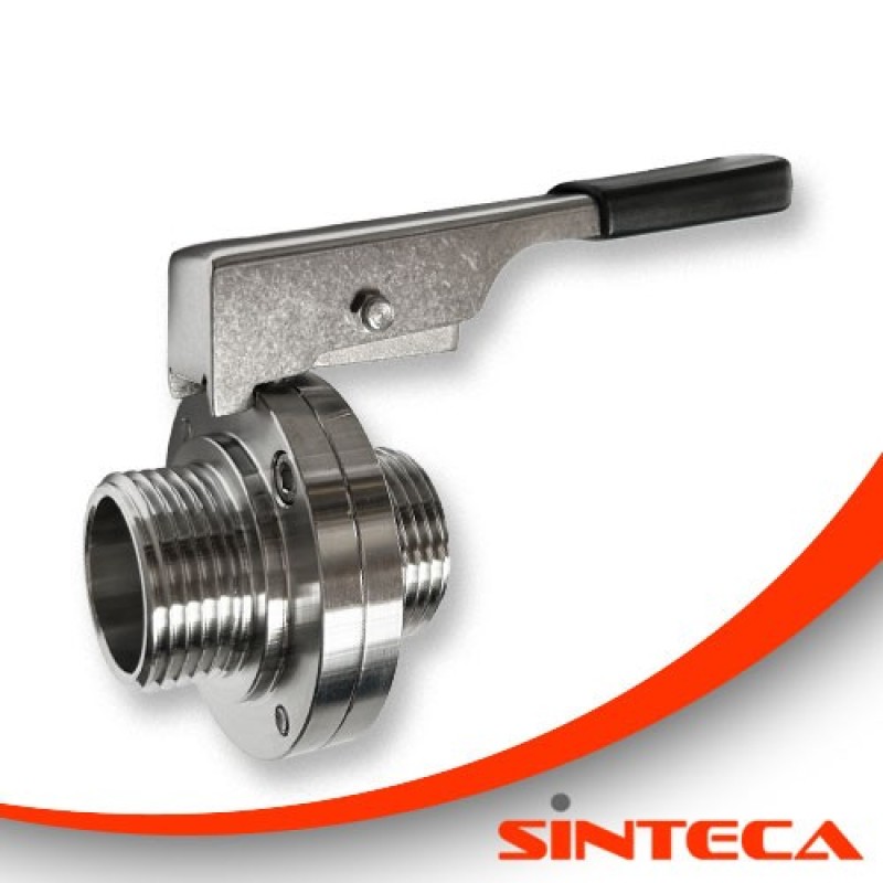 Scheibenventil Wein-S AG/Wein-S AG mit Edelstahl-Handhebel