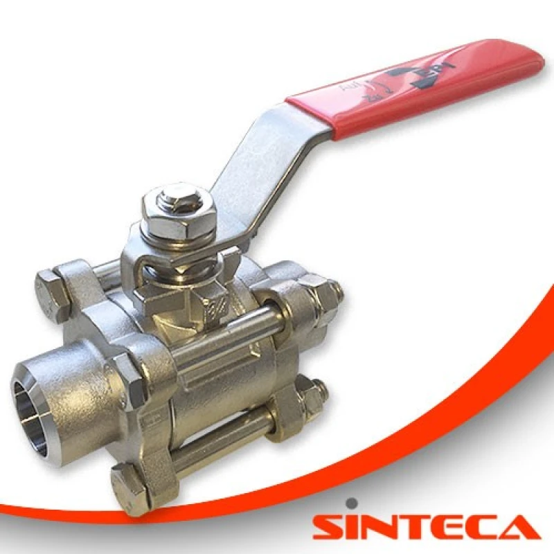 Muffenkugelhahn 3-teilig, Schwei&szlig;anschluss