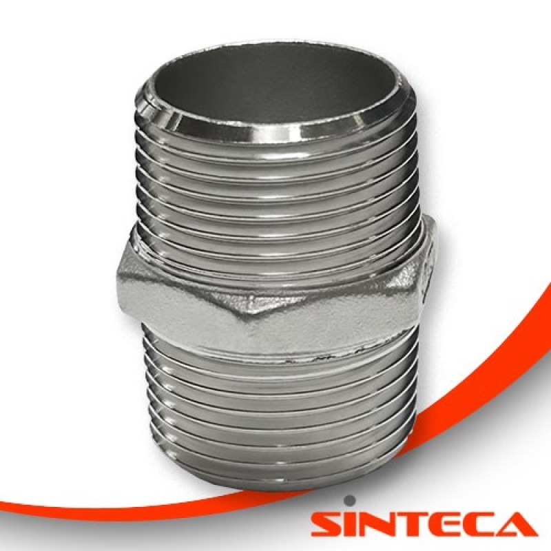 Doppelnippel Gas AG/AG mit Sechskant